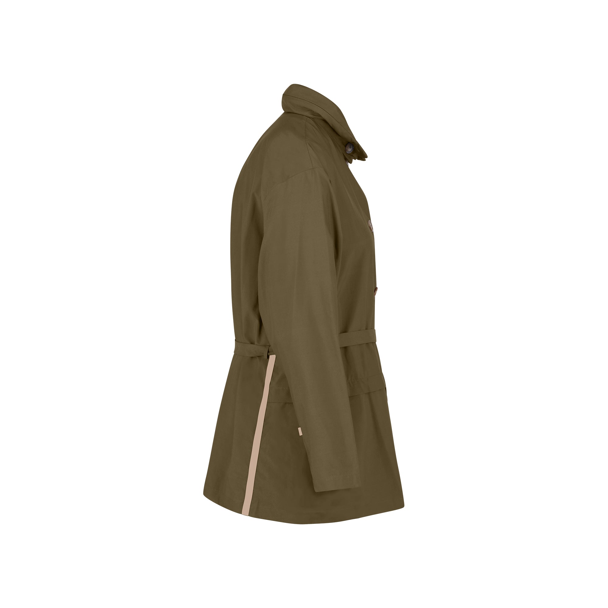 Bise raincoat - Kaki color - side view