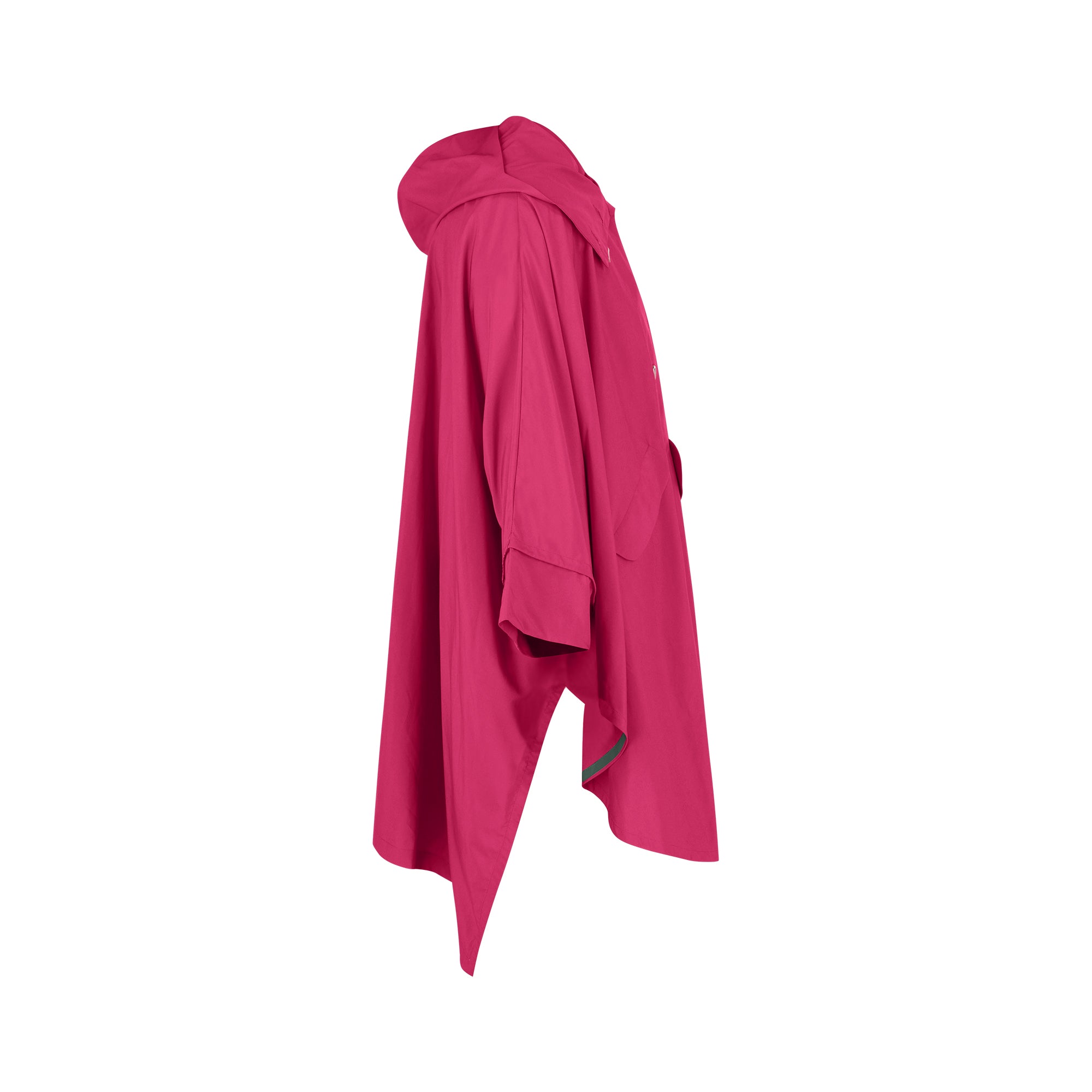 Cape Town raincoat - Cherry color - side view