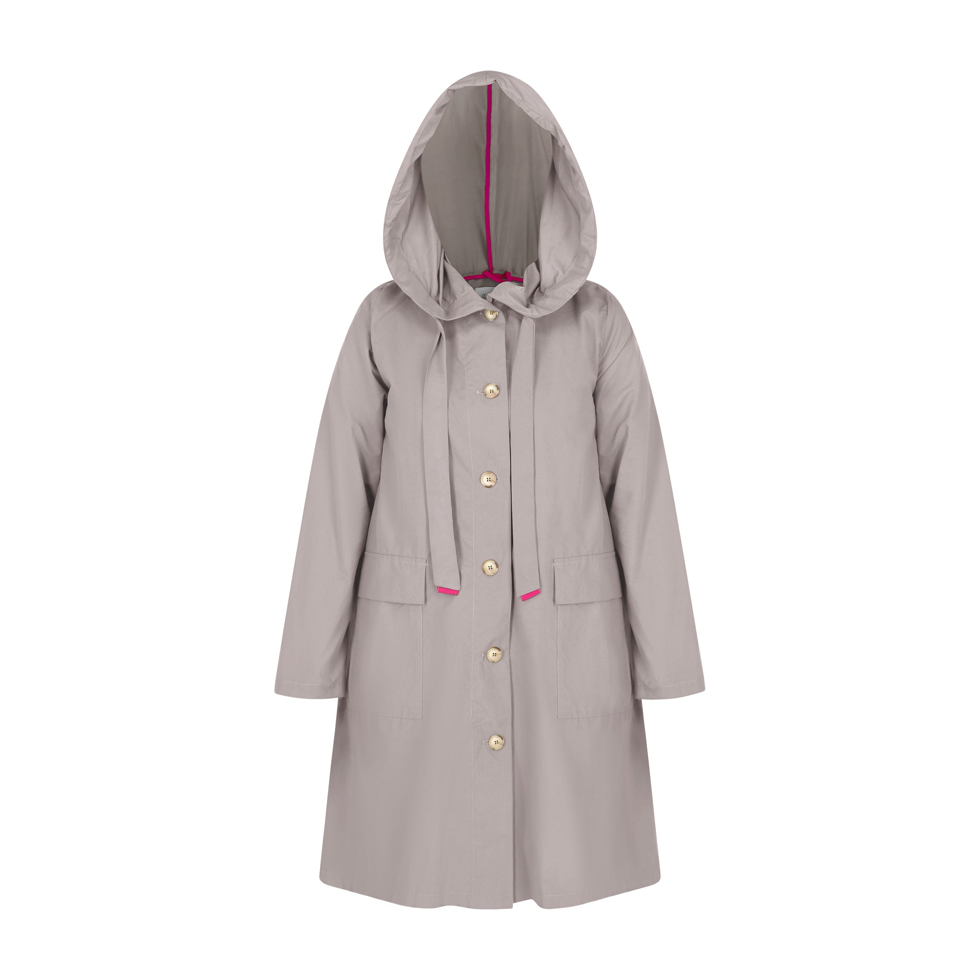 The classic raincoat in ciment - front view