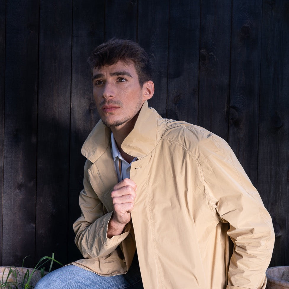 Strato men's raincoat - panama color