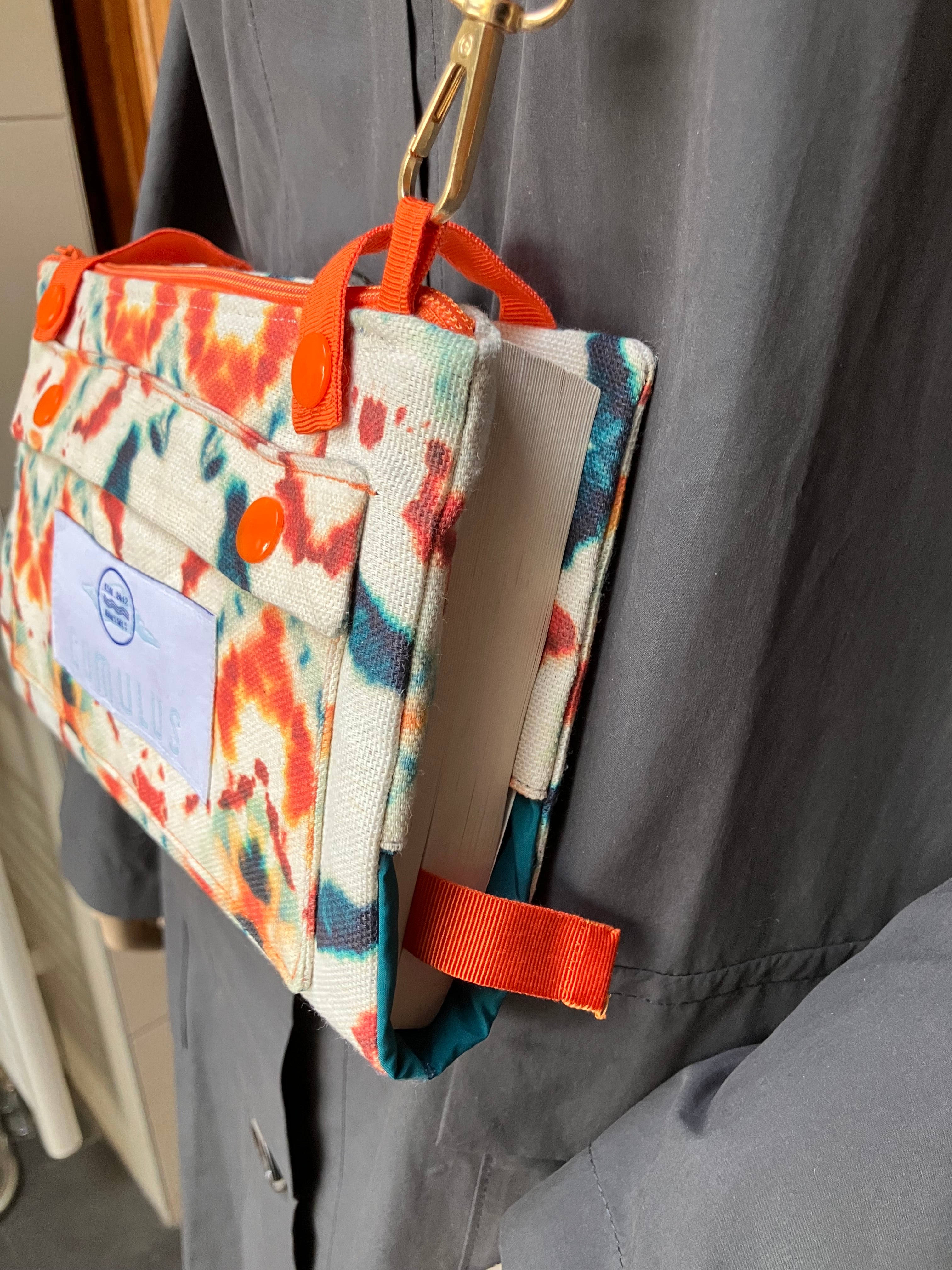 Beach Orange - Crossbody book bag