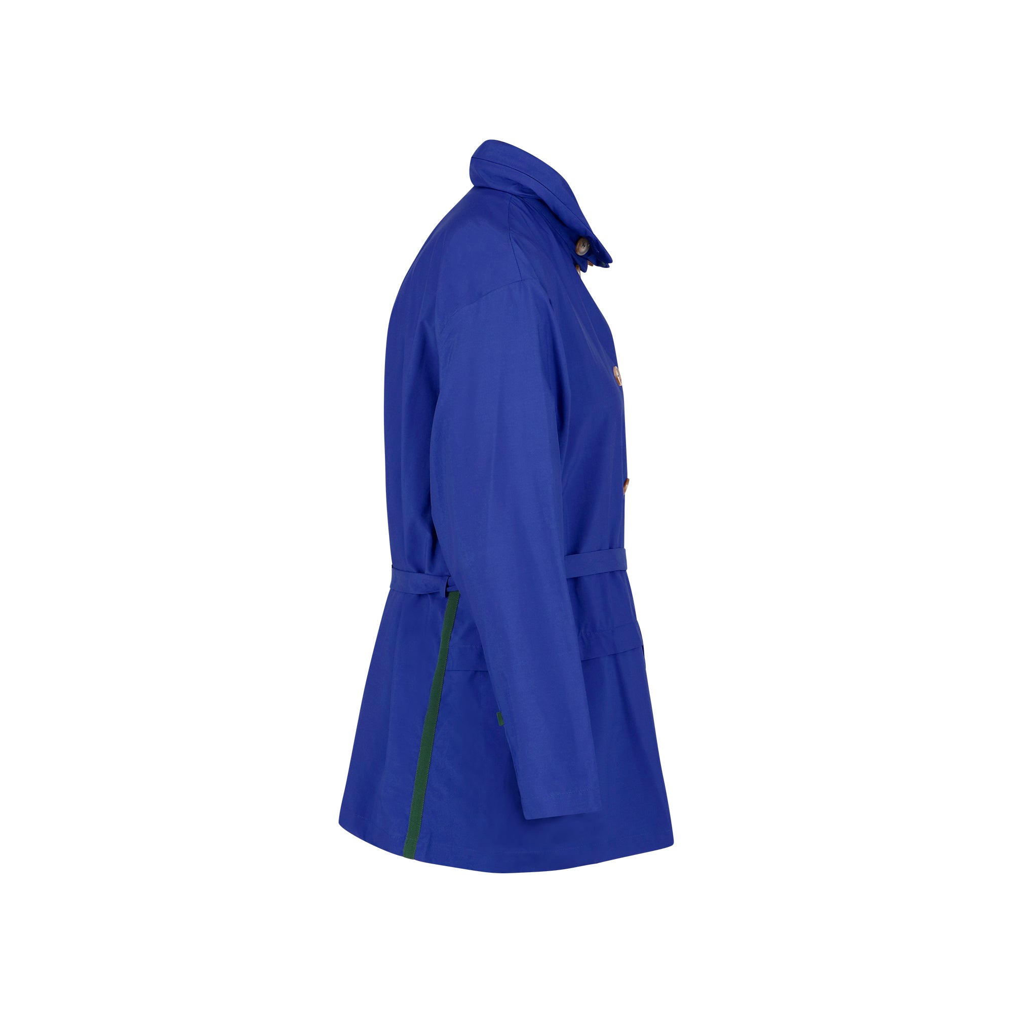 Bise raincoat - Royal Blue color - side view