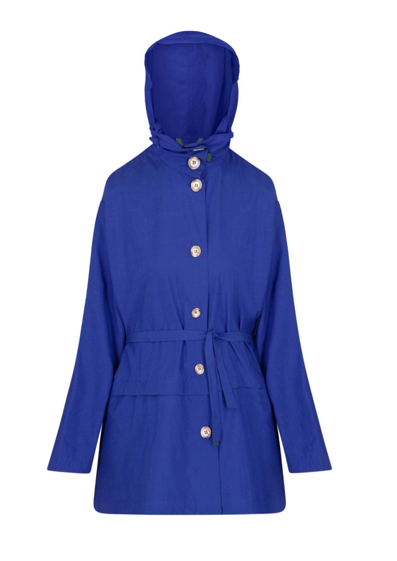 Bise raincoat - Royal Blue color - front view