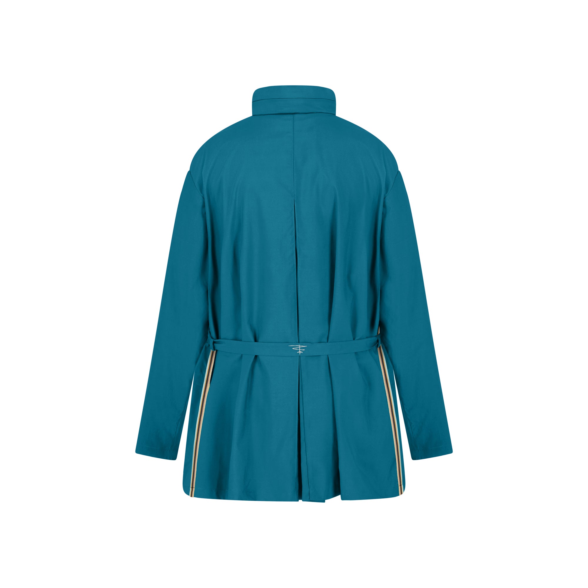 Bise raincoat - Ocean Blue color - back view