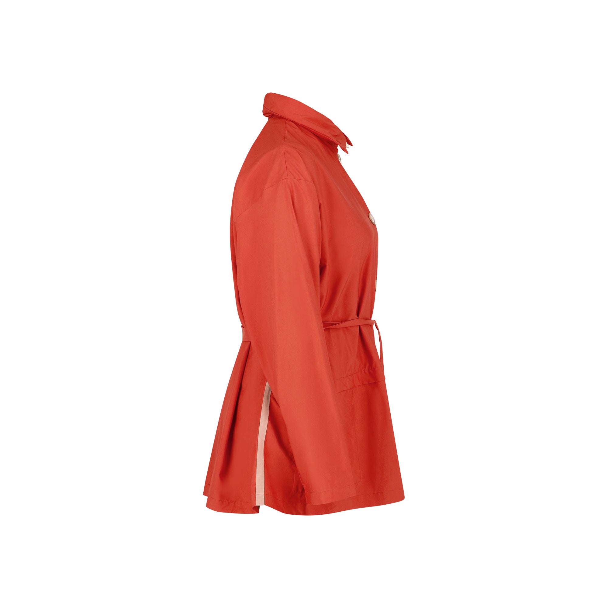 Bise raincoat - Orange color - side view