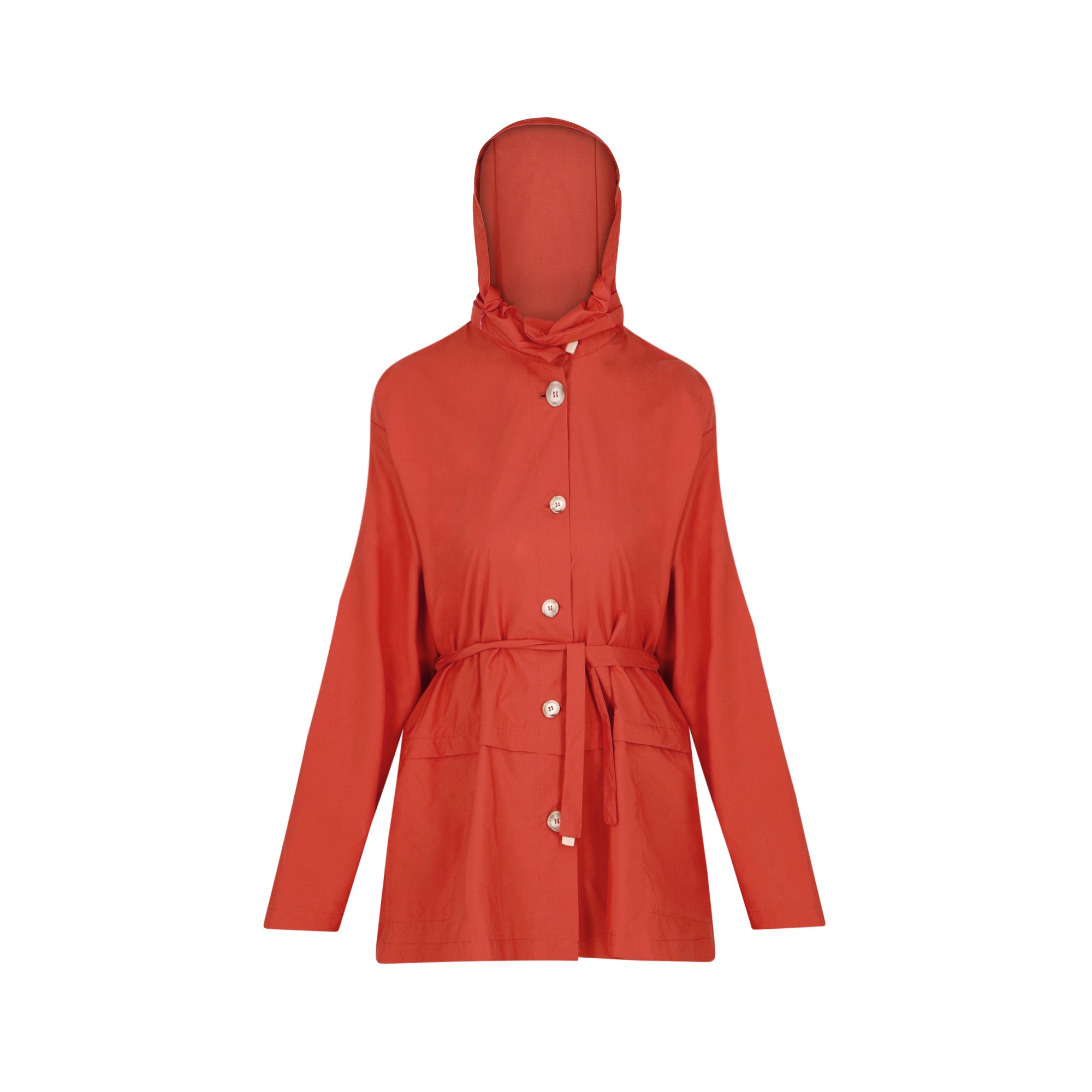 Bise raincoat - Orange color - front view