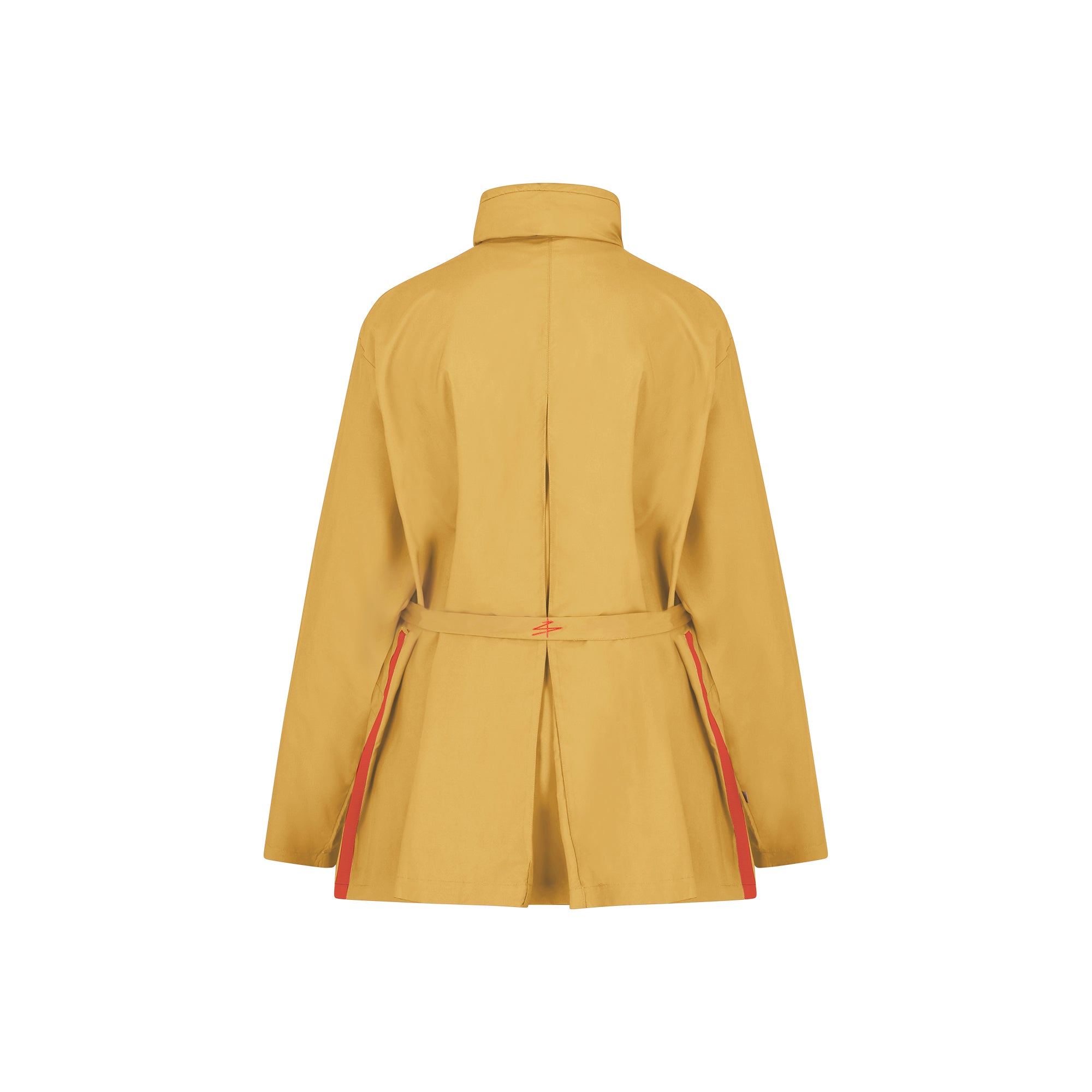 Bise raincoat - Curry color - back view
