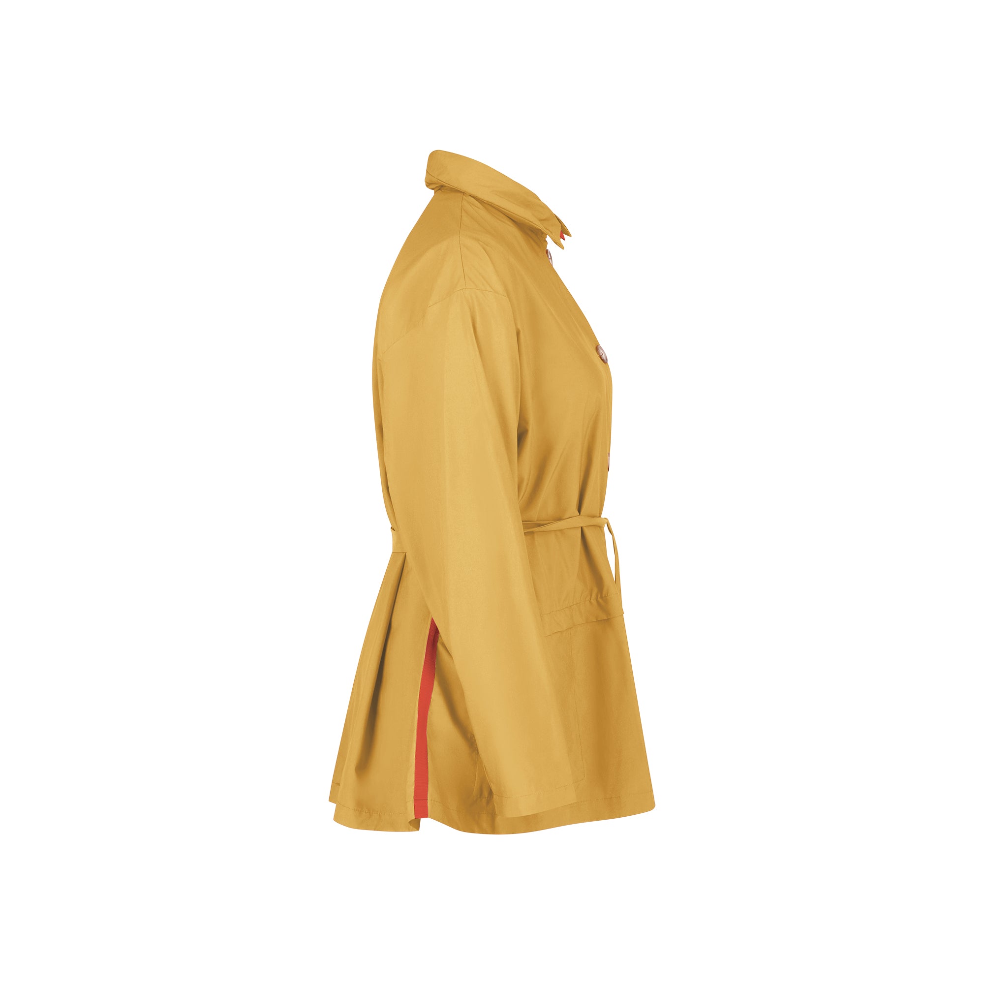 Bise raincoat - Curry color - side view