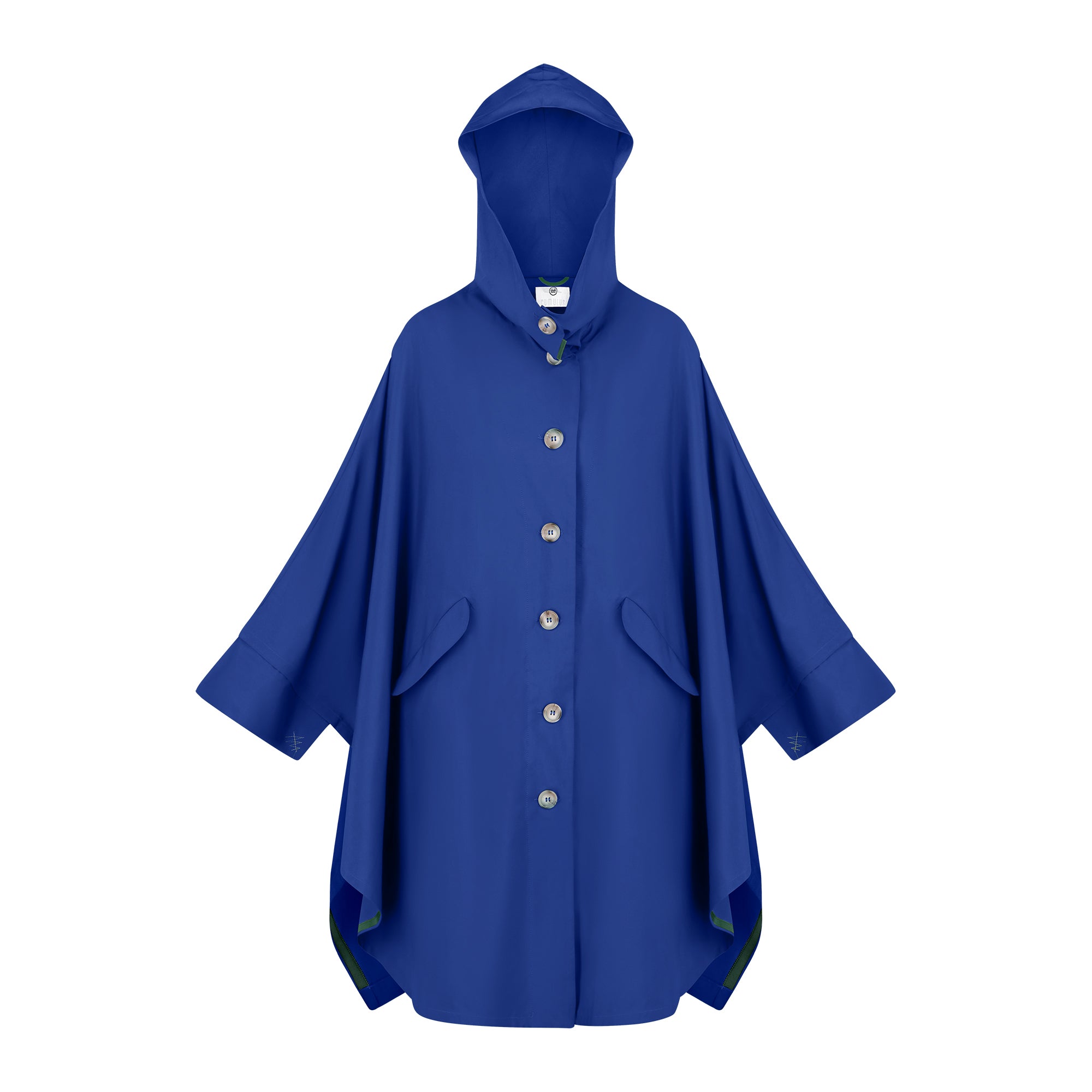 Cape Town raincoat - royal blue color - front view