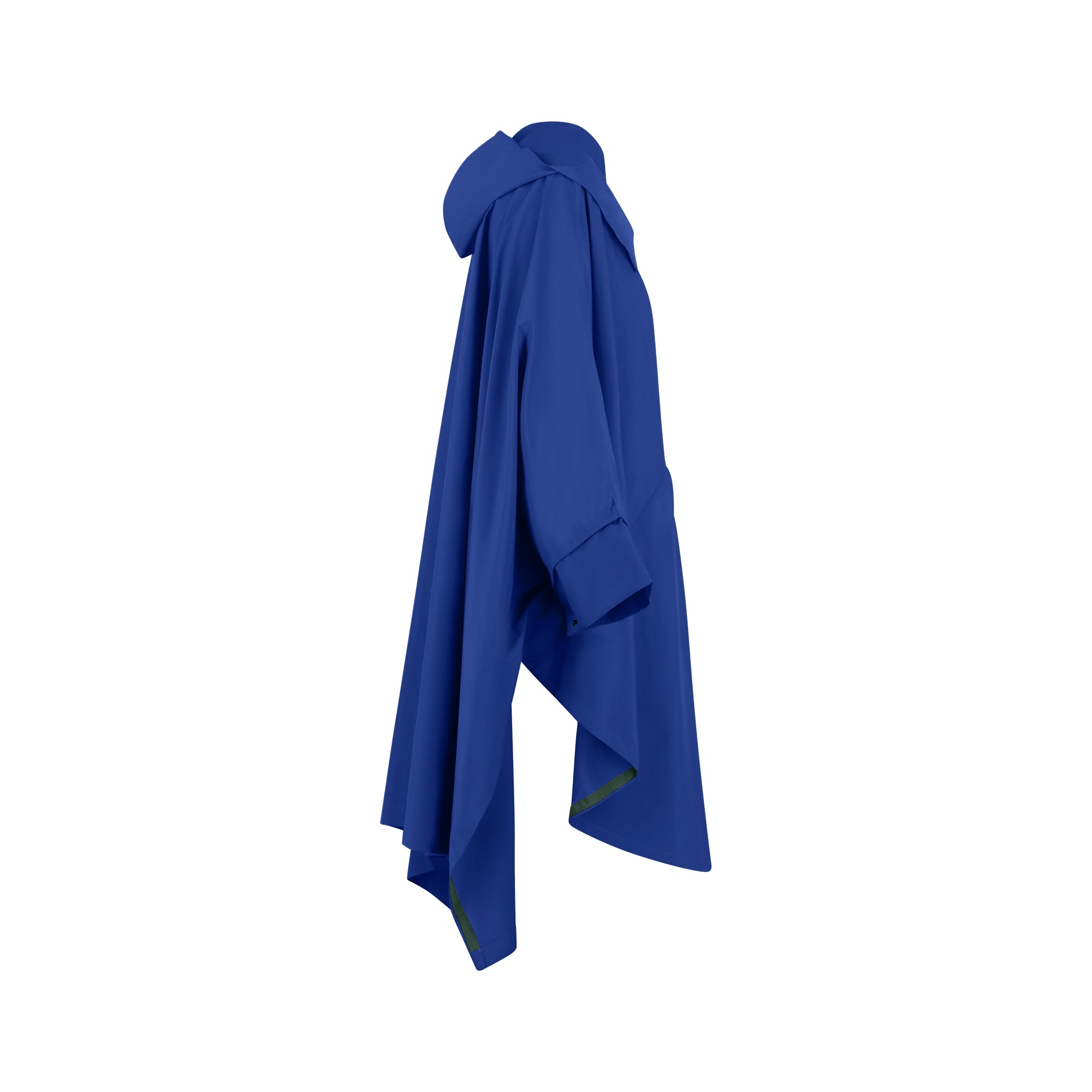 Cape Town raincoat - royal blue color - side view