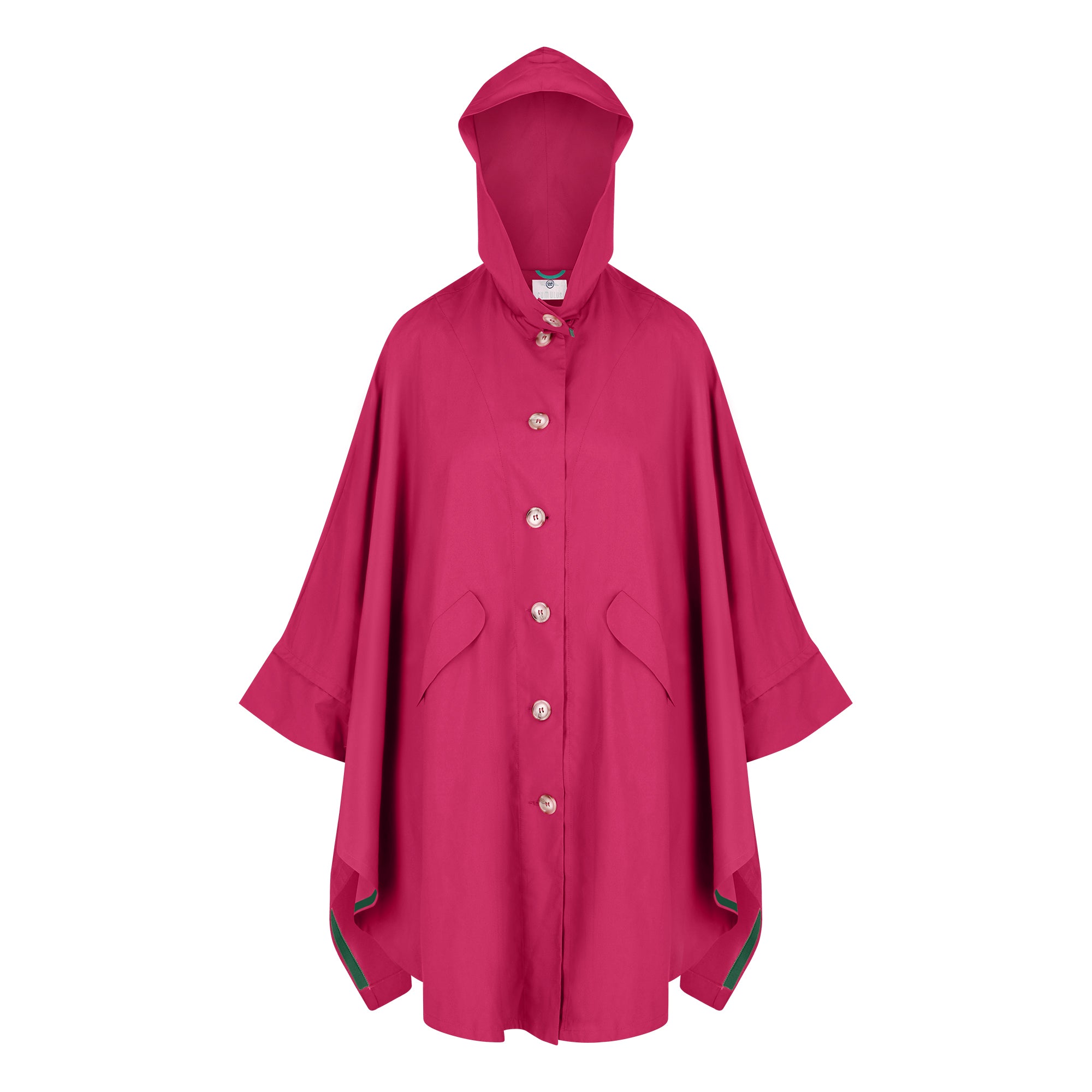 Cape Town raincoat - Cherry color - front view