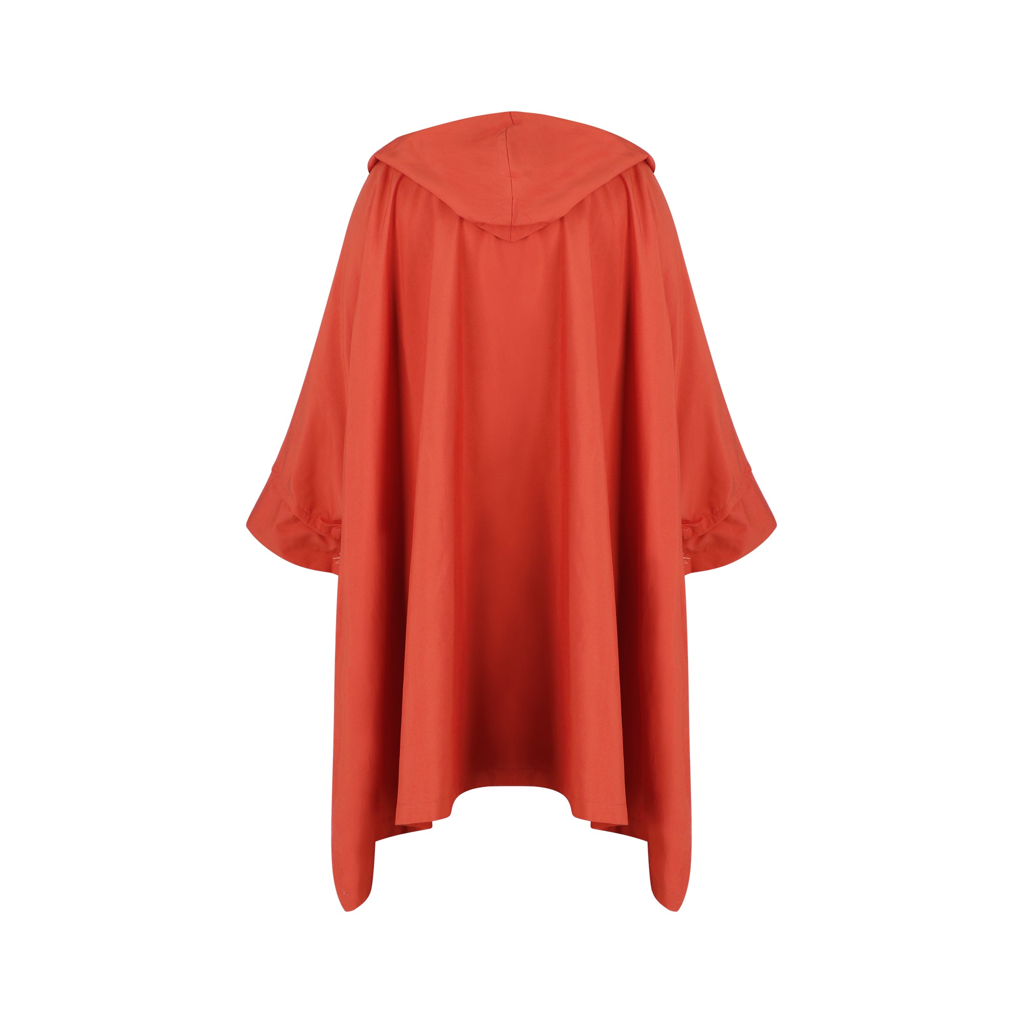 Cape Town raincoat - orange color - back view