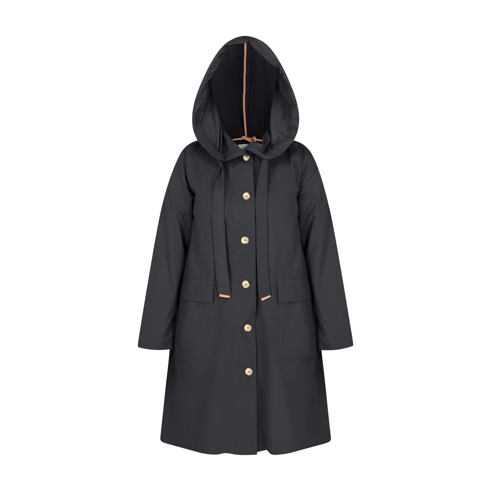 The Classic raincoat - anthracite color - front view