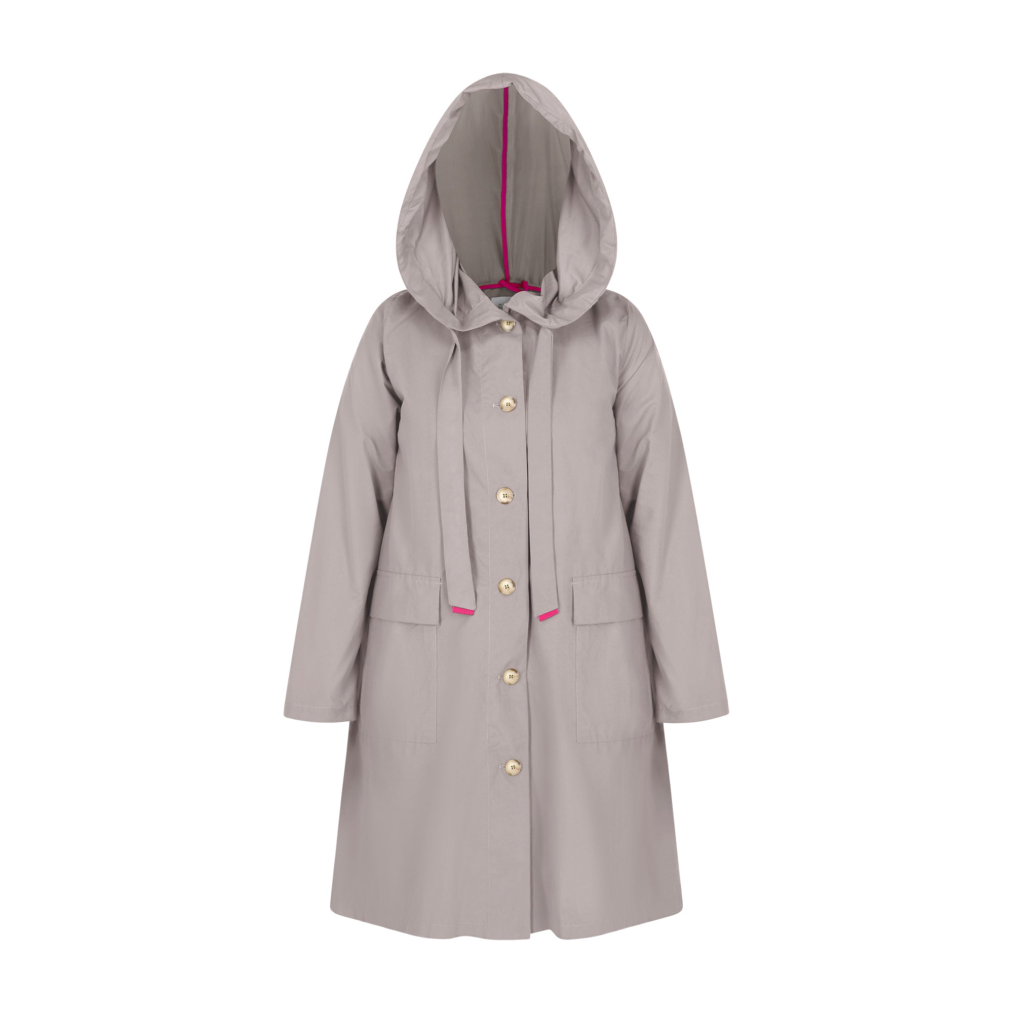 The classic raincoat in ciment - front view 