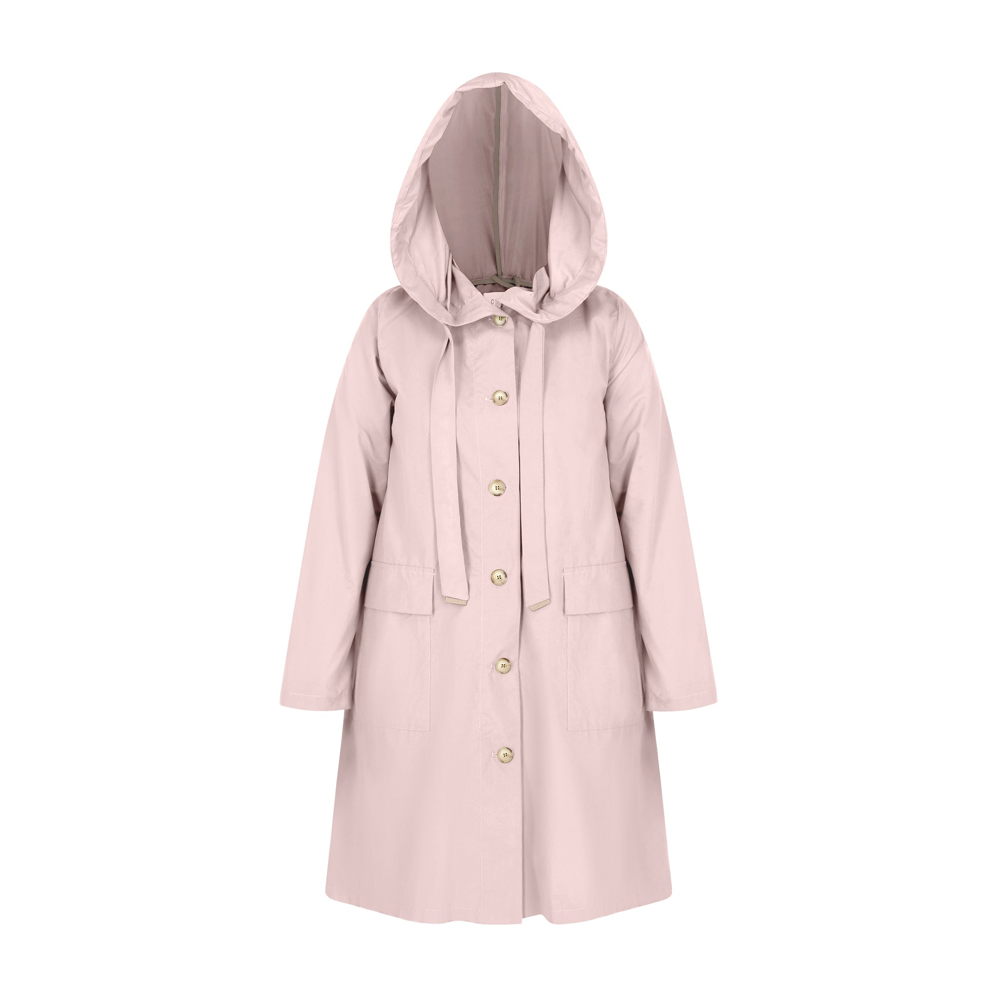 The classic raincoat - nude color - front view