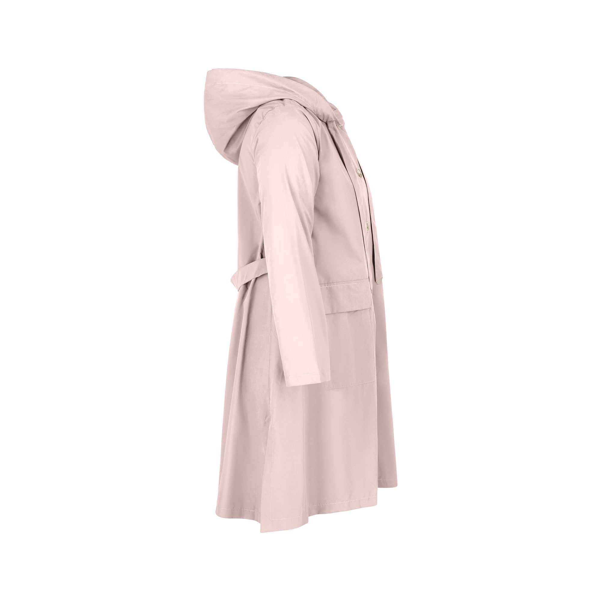The classic raincoat - nude color - side view
