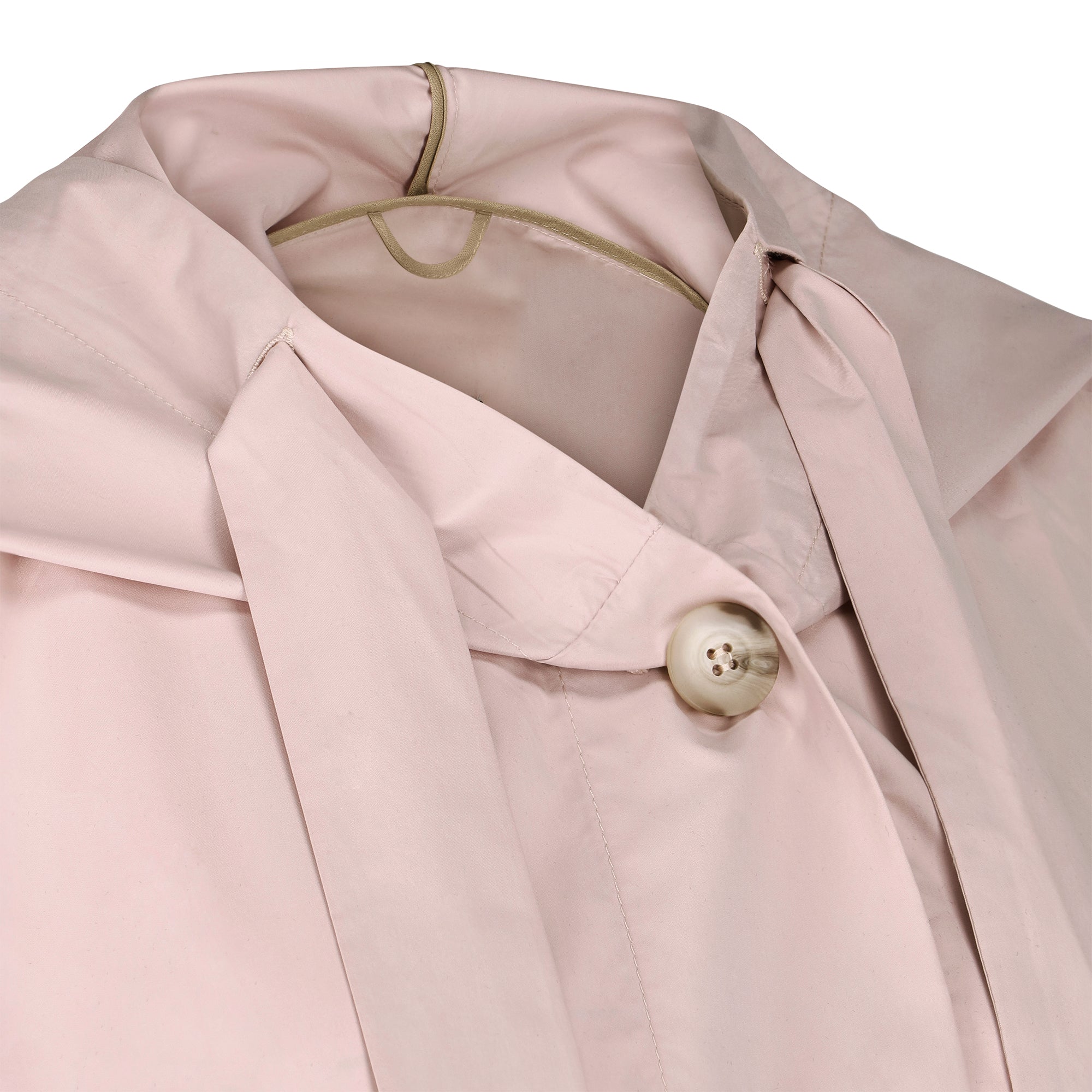 The classic raincoat - nude color - necline detail