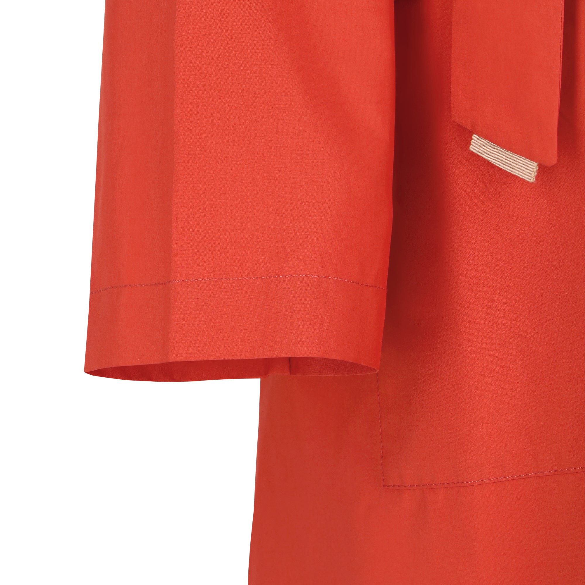 The classic raincoat - orange color - sleeve detail