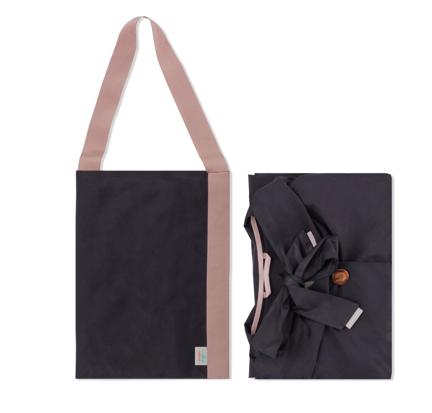 The Classic raincoat - anthracite color - pouch bag