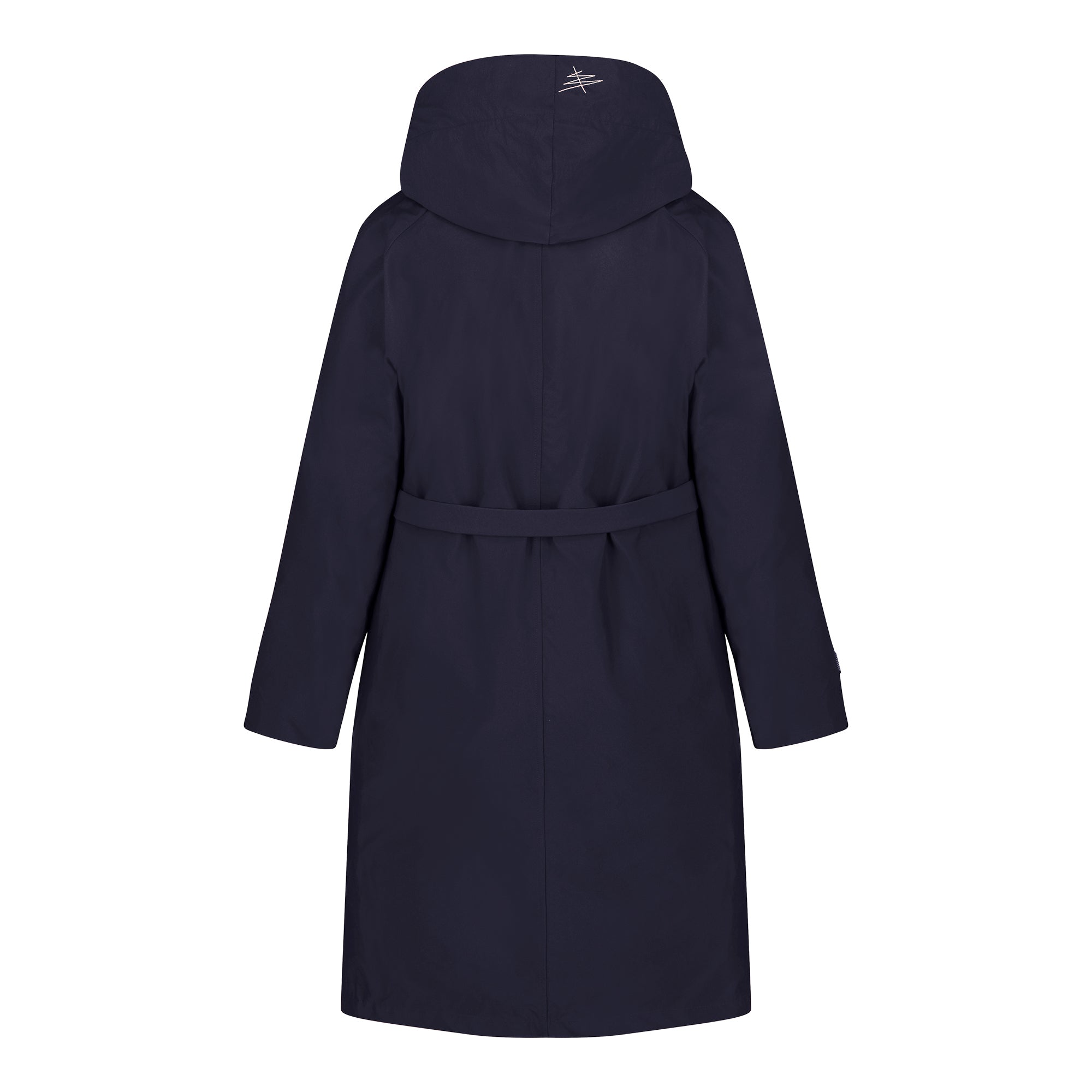 Mistral raincoat - Blue Night color - back view