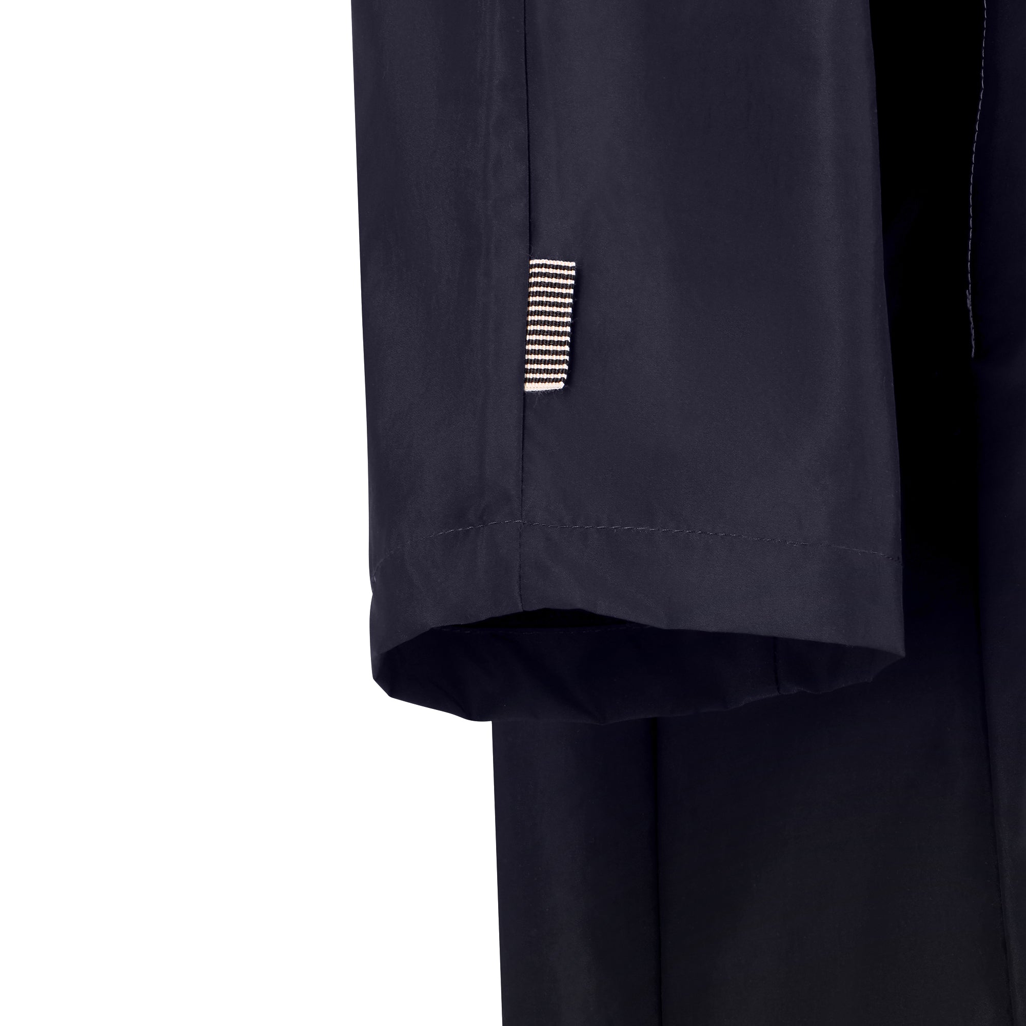 Mistral raincoat - Blue Night color - sleeve detail