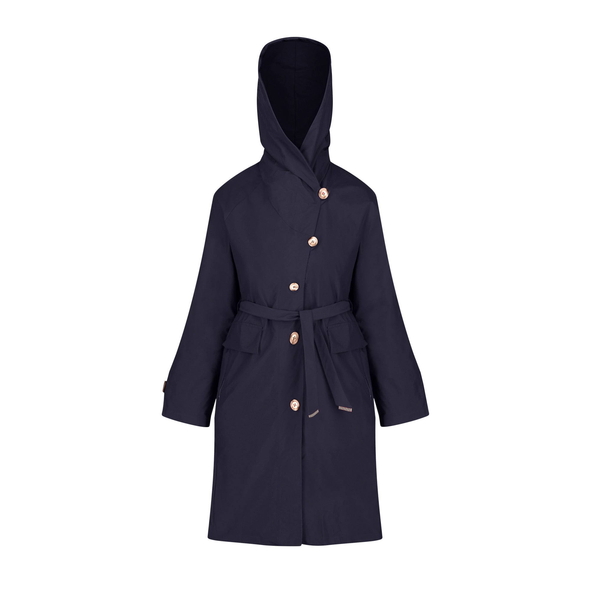 Mistral raincoat - Blue Night color - front view