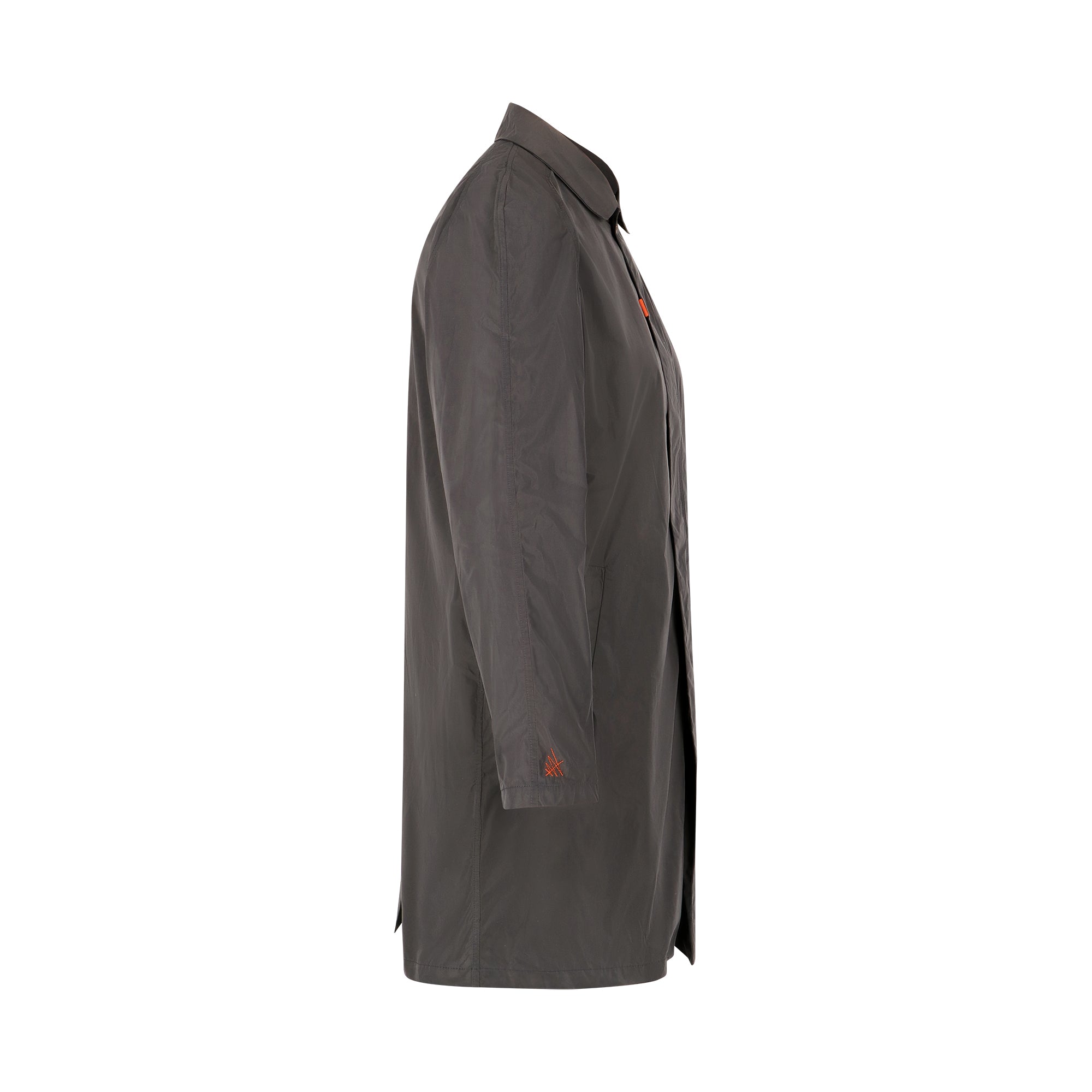 Strato men's raincoat - dark grey color - side view